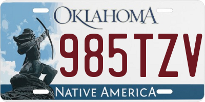 OK license plate 985TZV
