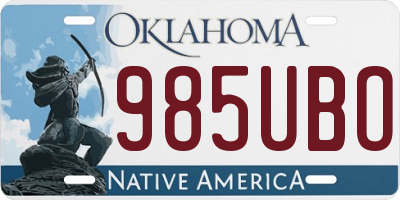 OK license plate 985UBO