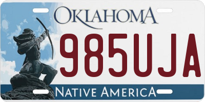 OK license plate 985UJA