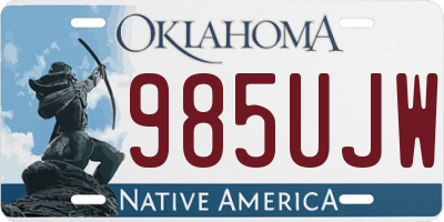 OK license plate 985UJW