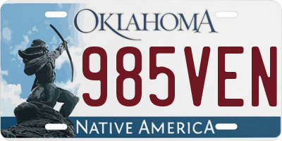 OK license plate 985VEN