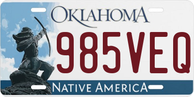 OK license plate 985VEQ