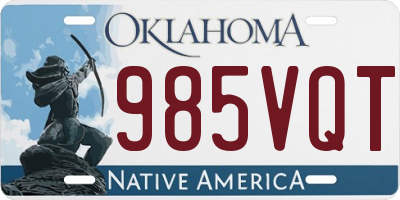 OK license plate 985VQT
