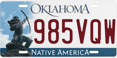 OK license plate 985VQW
