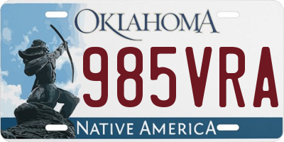 OK license plate 985VRA