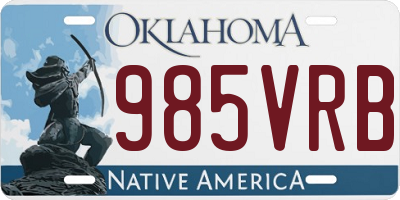 OK license plate 985VRB