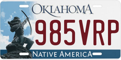 OK license plate 985VRP