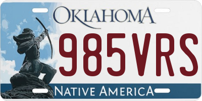 OK license plate 985VRS