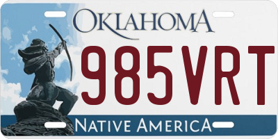 OK license plate 985VRT