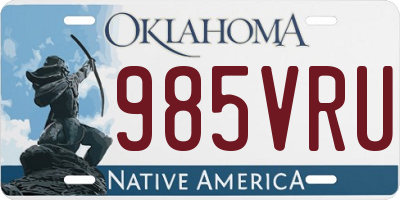 OK license plate 985VRU