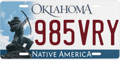 OK license plate 985VRY