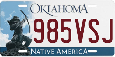 OK license plate 985VSJ