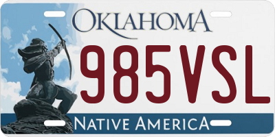 OK license plate 985VSL