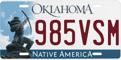 OK license plate 985VSM