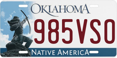 OK license plate 985VSO