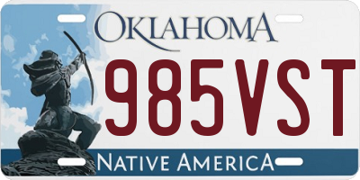 OK license plate 985VST