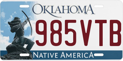 OK license plate 985VTB