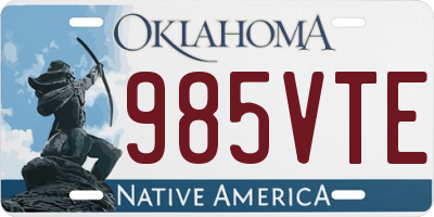 OK license plate 985VTE