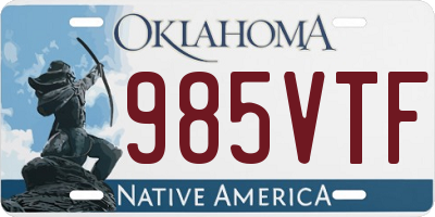 OK license plate 985VTF