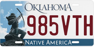 OK license plate 985VTH