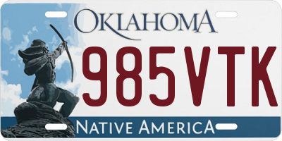 OK license plate 985VTK