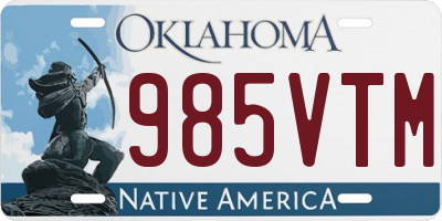 OK license plate 985VTM