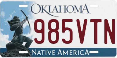 OK license plate 985VTN