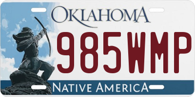 OK license plate 985WMP