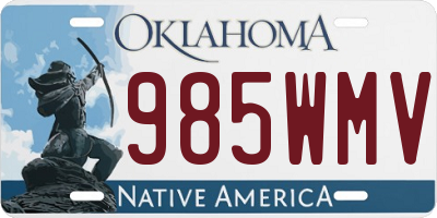 OK license plate 985WMV