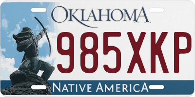 OK license plate 985XKP