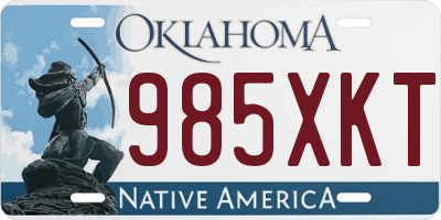 OK license plate 985XKT