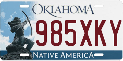OK license plate 985XKY