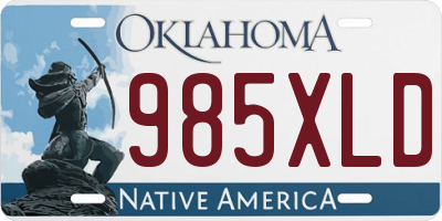 OK license plate 985XLD