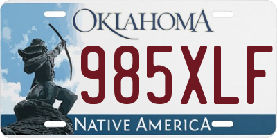OK license plate 985XLF