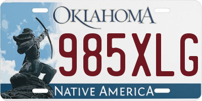 OK license plate 985XLG