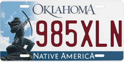 OK license plate 985XLN