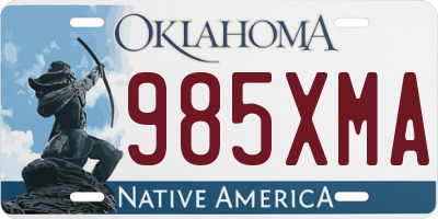 OK license plate 985XMA