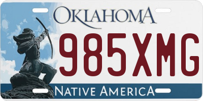 OK license plate 985XMG