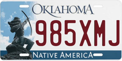 OK license plate 985XMJ