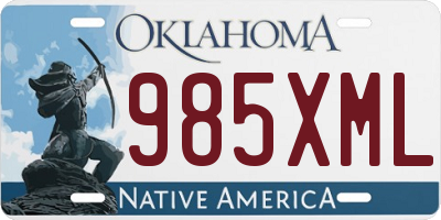 OK license plate 985XML