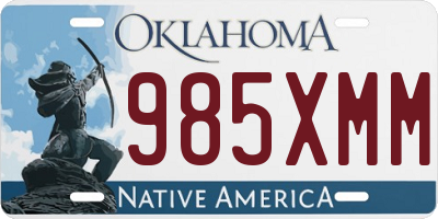 OK license plate 985XMM