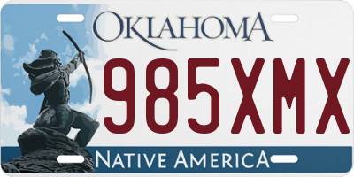 OK license plate 985XMX