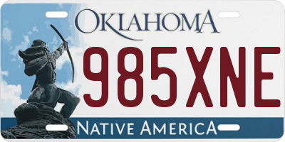 OK license plate 985XNE