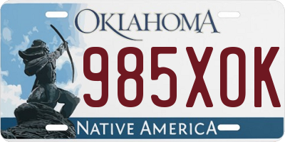 OK license plate 985XOK
