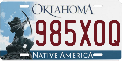 OK license plate 985XOQ