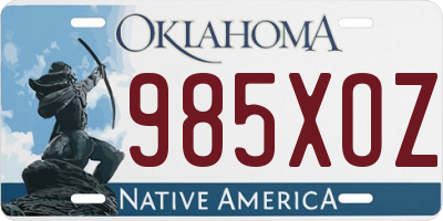 OK license plate 985XOZ