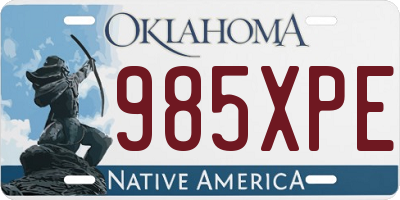 OK license plate 985XPE