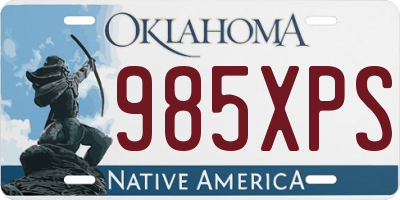 OK license plate 985XPS