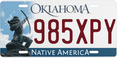 OK license plate 985XPY