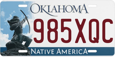 OK license plate 985XQC